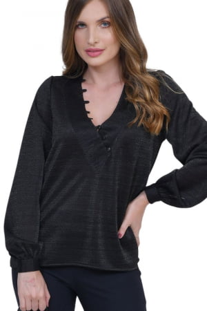 BLUSA V BRILHO BLUSA V BRILHO